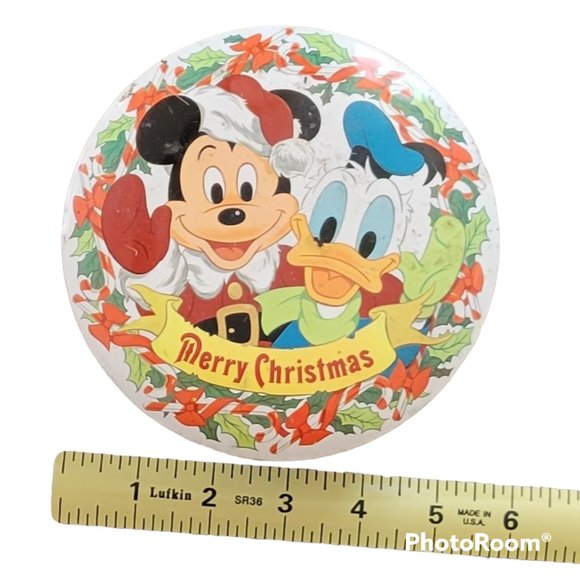 Vintage Walt Disney Christmas Mickey Mouse American Candy Tin Collectors - Picture 9 of 10